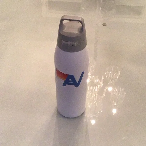 AVIATOR NATION White Water Bottle with Logo. NEW - Picture 6 of 6